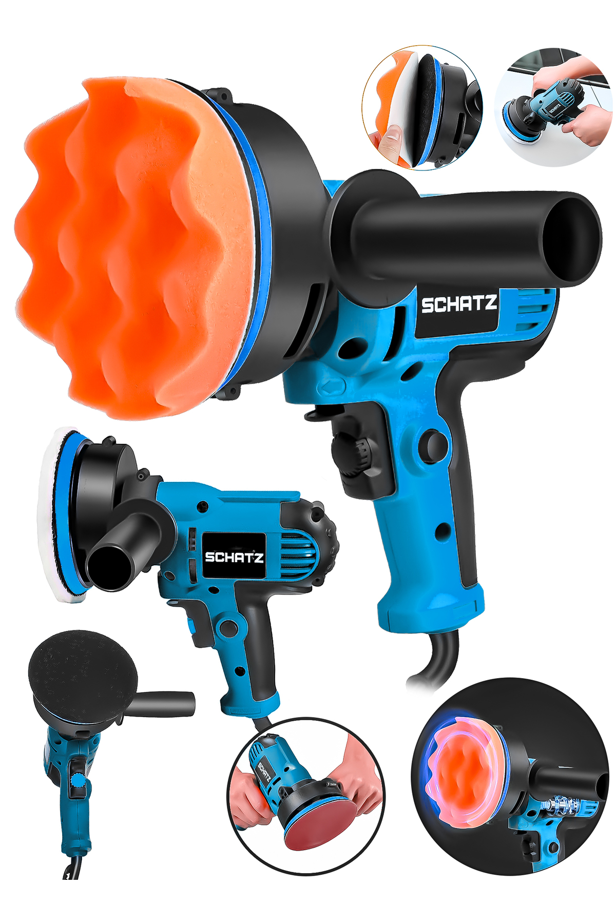 450w Elektrikli 125 mm Dikey Polisaj Zımpara Makinesi Mavi M01125 ürün görseli