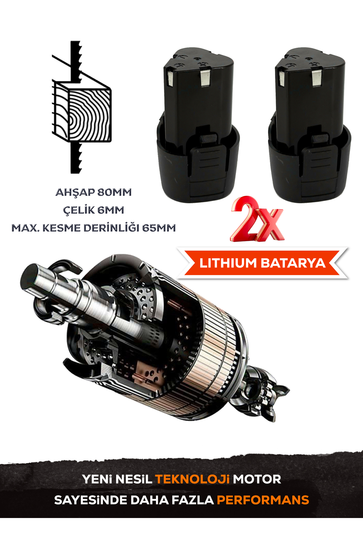 12V Çift Akülü Şarjlı Dekupaj Testere Makinesi M151419 - 3. görünüm